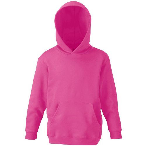 Fruit Of The Loom Kids Classic Hooded Sweatshirt Fuchsia